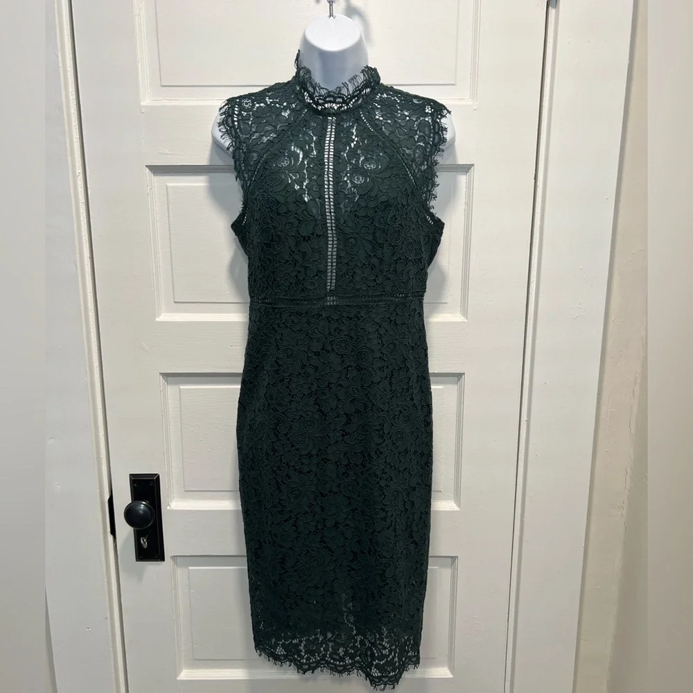 Bardot Dark Green Lace Midi Dress NWT✨ - Picture 17 of 17